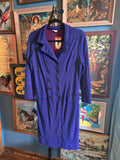 Vintage Lady Carol Blue Button Up Wiggle Dress