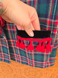 Unforgiven Upcycled Alaska Blue and Red Plaid Jacket