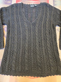 Vintage 80's Black V-Neck Sweater