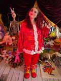 Odd Betties Vintage Red Polka Dot & Ruffle Clown Set