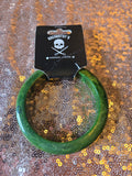 Vintage 60s Dark Green Bakelite Bangle Bracelet
