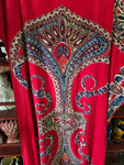 Vintage Rhinestoned Bell Sleeve Kaftan Dress