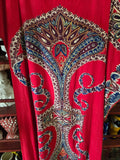 Vintage Rhinestoned Bell Sleeve Kaftan Dress