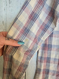 Unforgiven Upcycled Skull Cowboy Red Plaid Western