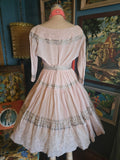 Vintage 1960's Pink and Silver Patio Dress Set