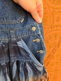 Unforgiven Upcycled Blue and Orange Tie Dye Overall Dress