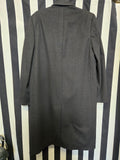 Vintage 40s Gray Velour Pea Trench Coat