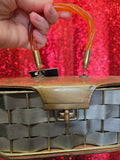 Vintage Vinyl and Aluminum Box Bag