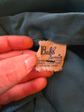 Vintage 40s teal rayon long bishop sleeve dress