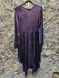 Gently Used Black Rose Purple Velvet Dress