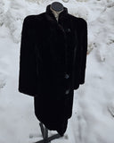 Vintage 30s Full Length Black Fur Coat