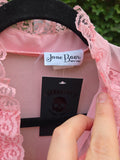 Vintage 70s Pink Lace Ruffle Dress