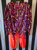 Odd Betties Vintage 80s Neon Orange Clown Suit
