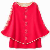 Vintage 60s Tre's Chic Poncho Cape & Skirt Set