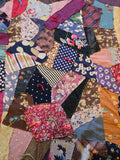 Vintage 1940s Scrap Fabric Quilt