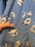Vintage 40s blue and white floral romper and skirt set