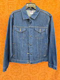 Abernathy's Skull and Scissors Dark Wash Denim Jacket
