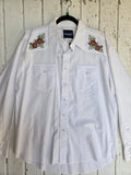 Unforgiven Upcycled Vintage Rose White Western