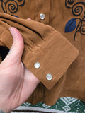 Vintage 90s Suede Chain Stitch Shirt