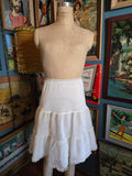 Vintage 50s white tulle and lace crinoline slip skirt