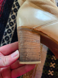 Vintage 70s Sherpa Lined Cowboy Boots Women's 8