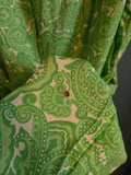 Vintage 60s green paisley dress