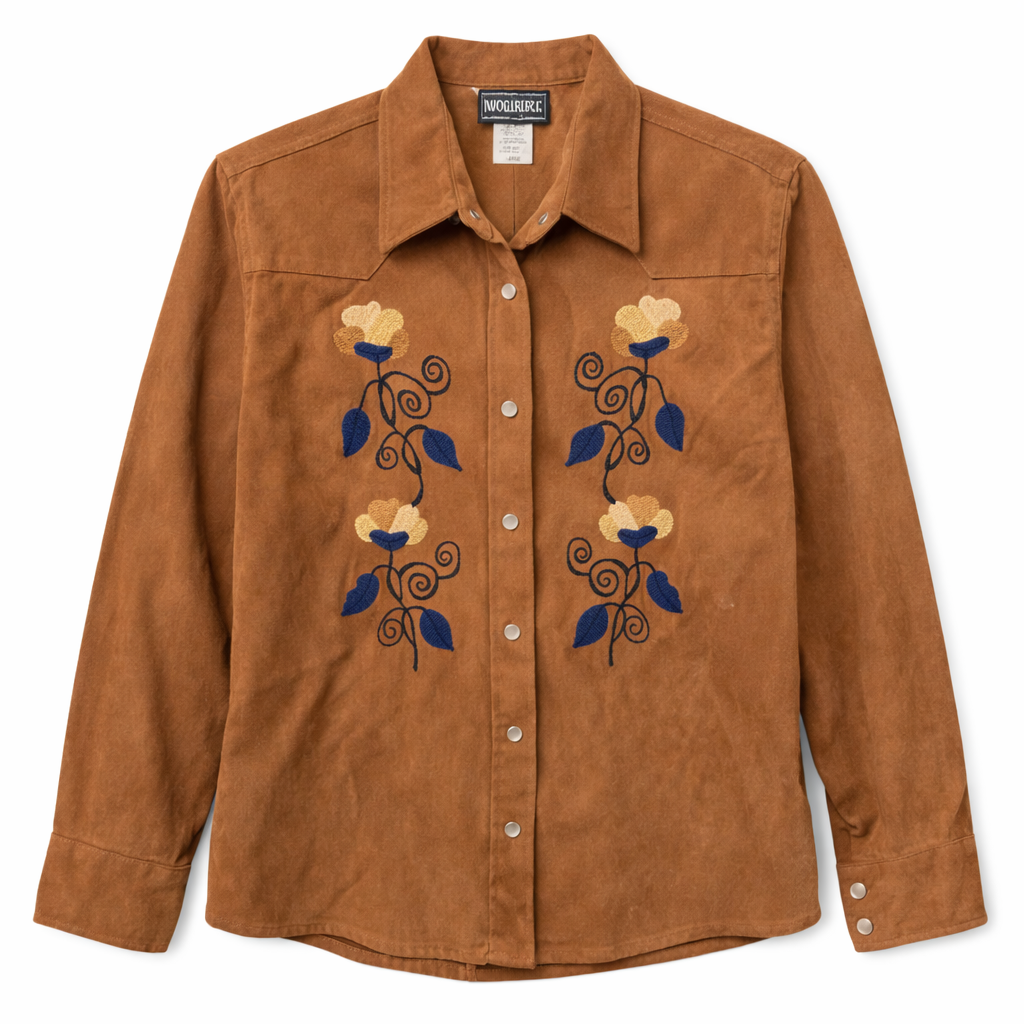 Vintage 90s Suede Chain Stitch Western Shirt Shopabernathys Vintage 90s Suede Chain Stitch Western Shirt Shopabernathys