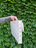 Vintage 30's White Celluloid Tile Handbag Clutch