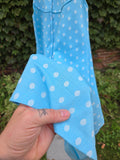 Vintage 60s Blue Polka dot dress