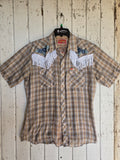 Unforgiven Upcycled Rose Brown Plaid Western