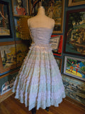Vintage 50s Blue tulle cupcake prom dress