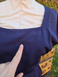 Vintage 40s Navy Button Up Dress and Jacket