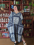 Vintage Blue and White Indian Kaftan