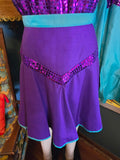 Vintage 80s Teal & Purple Square Dancing Set