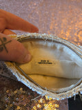 Vintage 30s White Art Deco Small beaded evening Bag