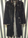 Vintage 30s Full Length Black Fur Coat