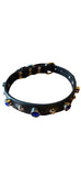 Raised by Movies Tank Girl Blue Stone leather choker