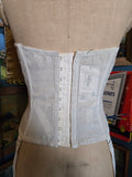 Vintage 60s white bustier corset top with garters