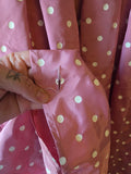 Vintage 80s Pink and White Polka Dot Formal Dress