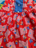 Vintage red gingham kids dress
