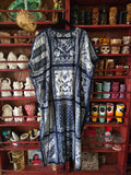 Vintage Blue and White Indian Kaftan