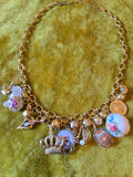 Unforgiven Gold Religious Charm Necklace with bells