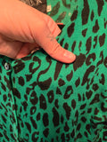 Gently Used Collectif Kelly Green Leopard Cardigan
