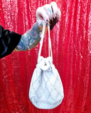 Vintage Golden Name Draw string pouch bag