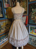 Vintage 50s Shirley Lee Metallic Copper Dress