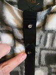 Vintage White and Black Square Print Dress