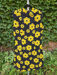 Vintage 60s black and yellow daisy dress