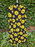 Vintage 60s black and yellow daisy dress