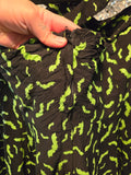 Gently Used Unique Vintage Rita Black & Green Bat Dress