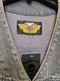 Vintage 90s Harley Davidson Denim Vest with Pockets